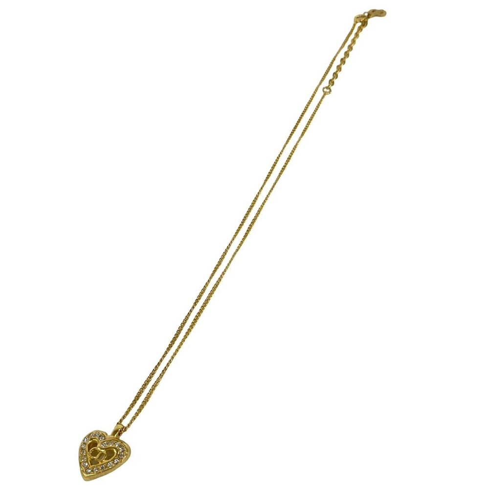 DIOR Vintage Gold Heart Necklace